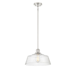 One Light Pendant in Polished Nickel