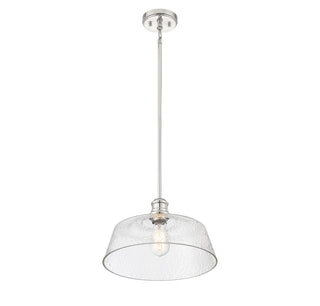 One Light Pendant in Polished Nickel