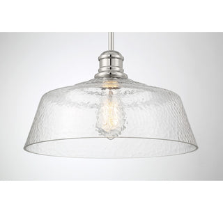 One Light Pendant in Polished Nickel