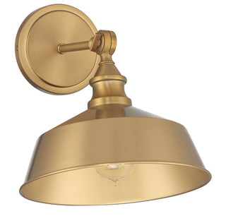 One Light Wall Sconce in Natural Brass
