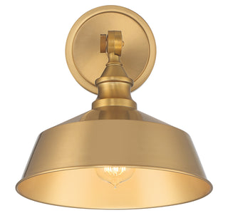 One Light Wall Sconce in Natural Brass
