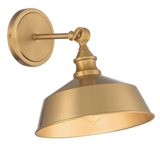 One Light Wall Sconce in Natural Brass