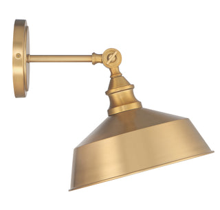 One Light Wall Sconce in Natural Brass