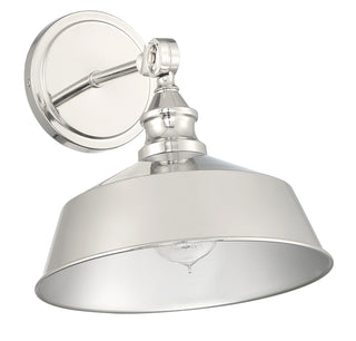 One Light Wall Sconce in Polished Nickel