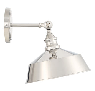 One Light Wall Sconce in Polished Nickel