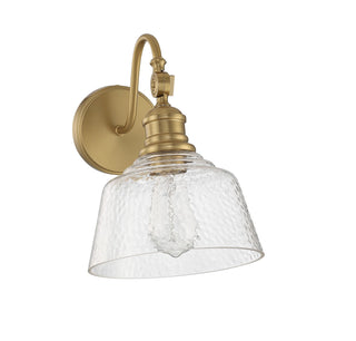 One Light Wall Sconce in Natural Brass
