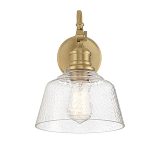 One Light Wall Sconce in Natural Brass