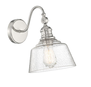 One Light Wall Sconce in Polished Nickel