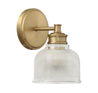 One Light Wall Sconce in Natural Brass