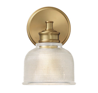 One Light Wall Sconce in Natural Brass