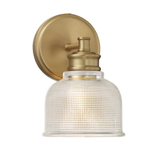 One Light Wall Sconce in Natural Brass