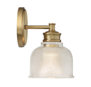 One Light Wall Sconce in Natural Brass