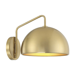 One Light Wall Sconce in Natural Brass