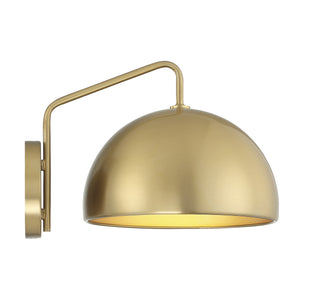 One Light Wall Sconce in Natural Brass