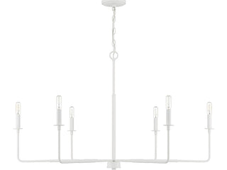 Salerno Six Light Chandelier in Bisque White