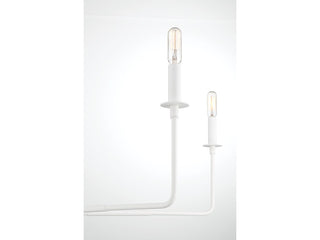 Salerno Six Light Chandelier in Bisque White