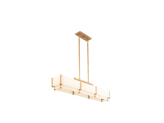 Orleans Five Light Linear Chandelier in Distressed Gold