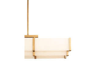 Orleans Five Light Linear Chandelier in Distressed Gold