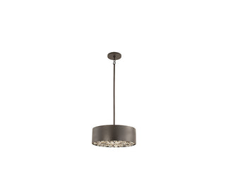 Azores Four Light Convertible Semi-Flush/Pendant in Black Cashmere