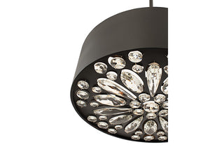 Azores Four Light Convertible Semi-Flush/Pendant in Black Cashmere