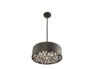 Azores Four Light Convertible Semi-Flush/Pendant in Black Cashmere