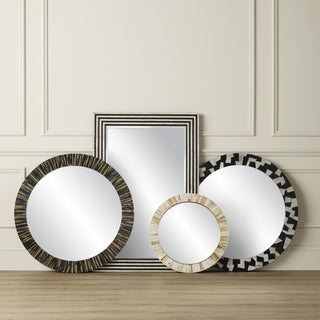 Niva Mirror in Cream/Brass