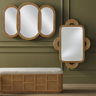 Triboa Mirror in Natural/Khaki