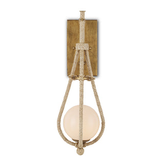 Passageway One Light Wall Sconce in Natural/Gold/White