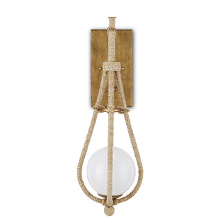Passageway One Light Wall Sconce in Natural/Gold/White