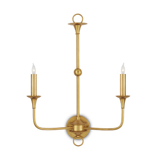 Nottaway Two Light Wall Sconce in Contemporary Gold Leaf