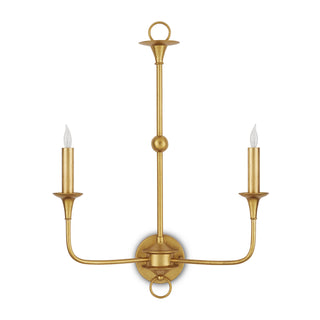 Nottaway Two Light Wall Sconce in Contemporary Gold Leaf