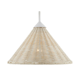 Basket One Light Wall Sconce in Bleached/Gesso White