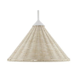 Basket One Light Wall Sconce in Bleached/Gesso White