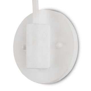 Basket One Light Wall Sconce in Bleached/Gesso White