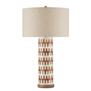 Tia One Light Table Lamp in White/Natural