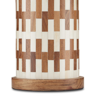 Tia One Light Table Lamp in White/Natural