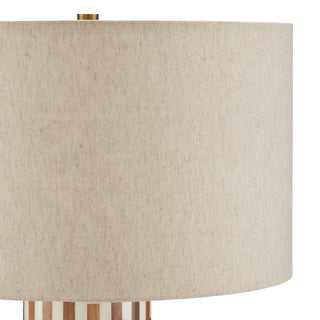 Tia One Light Table Lamp in White/Natural