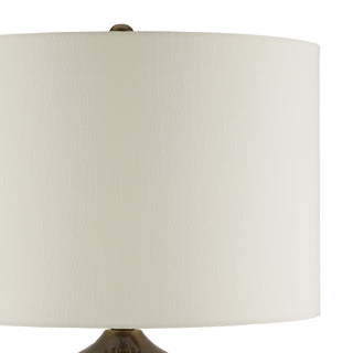 Lilou One Light Table Lamp in Blue/Antique Brass