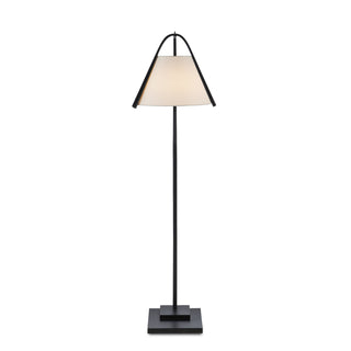 Frey One Light Floor Lamp in Satin Black