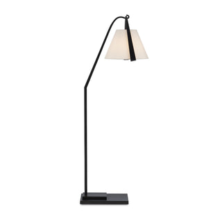 Frey One Light Floor Lamp in Satin Black