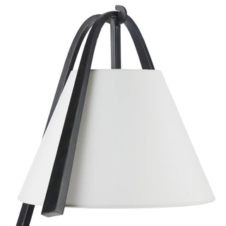 Frey One Light Floor Lamp in Satin Black
