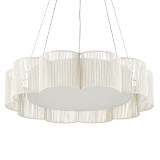 Ancroft LED Chandelier in White/Contemporary Silver Leaf