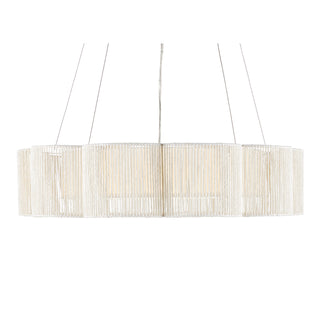 Ancroft LED Chandelier in White/Contemporary Silver Leaf