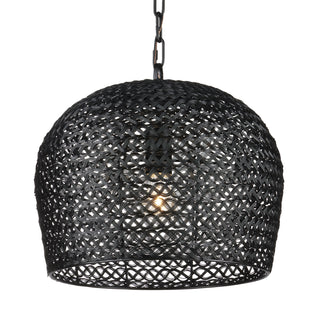 Piero One Light Pendant in Satin Black