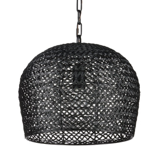 Piero One Light Pendant in Satin Black