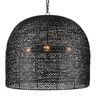 Piero Three Light Pendant in Satin Black