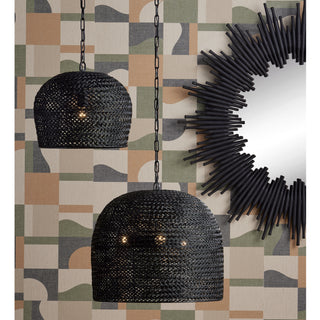 Piero Three Light Pendant in Satin Black