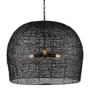Piero Three Light Pendant in Satin Black