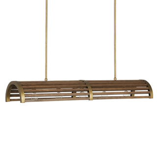 Woodbine Five Light Chandelier in Chestnut/Brass