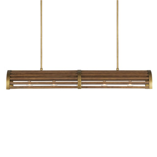Woodbine Five Light Chandelier in Chestnut/Brass